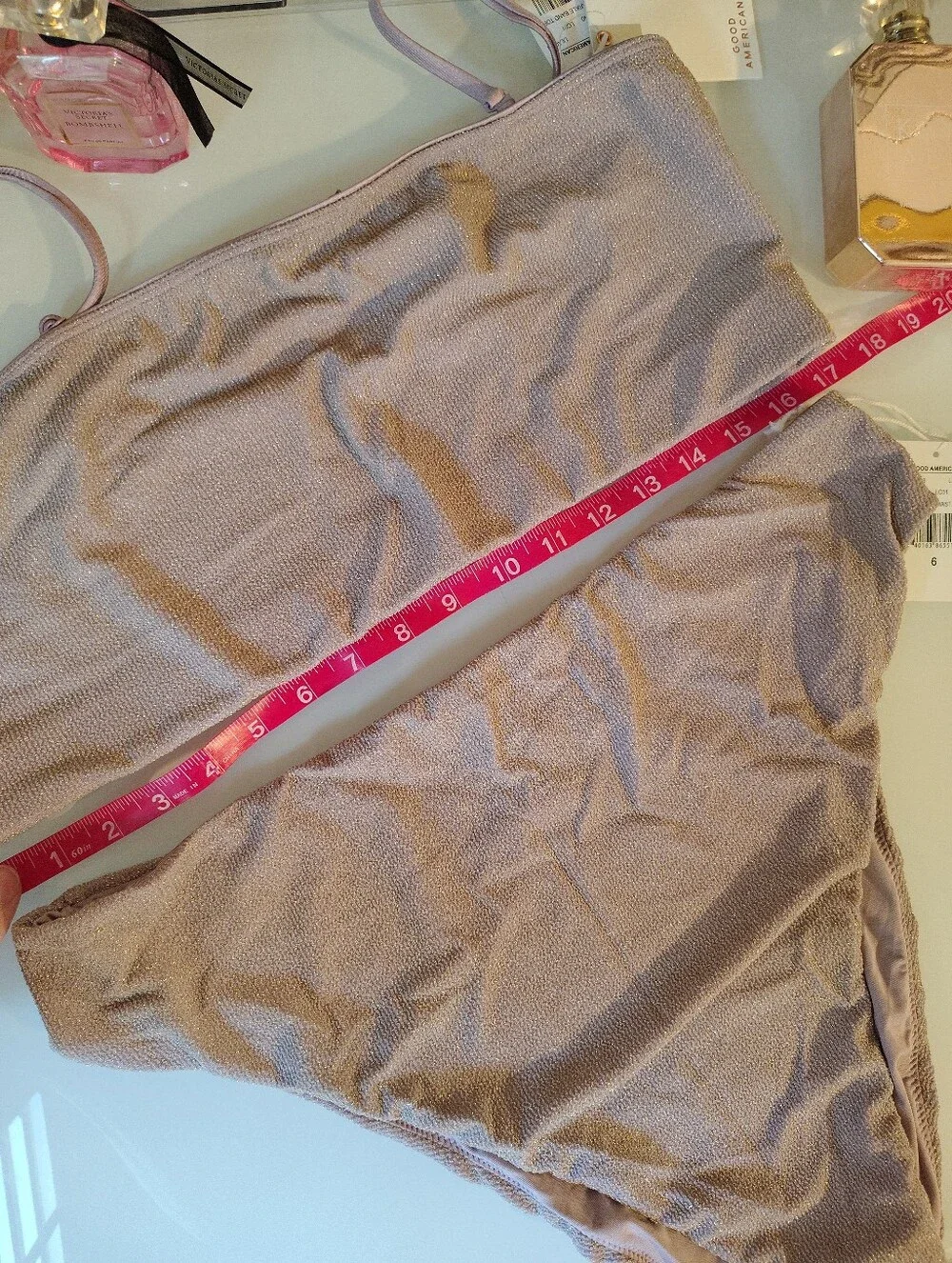 Good American Lilac Sparkle Bikini Set size 6 NWT
